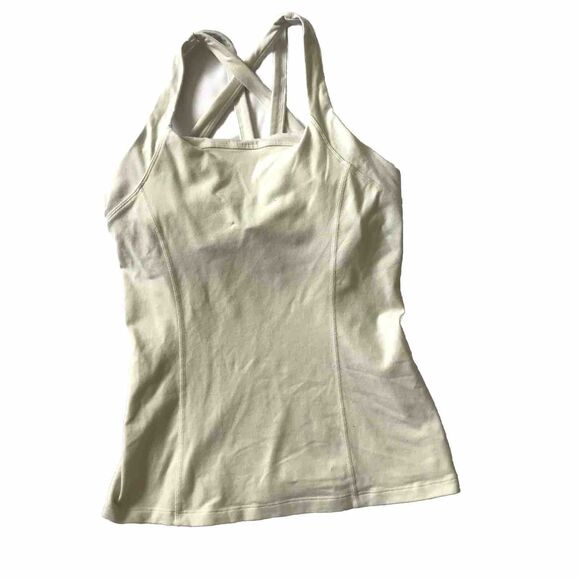 Lululemon Tank Top SZ 6 Criss Cross Back Active Workout Athletic Built-In Bra - Picture 1 of 8